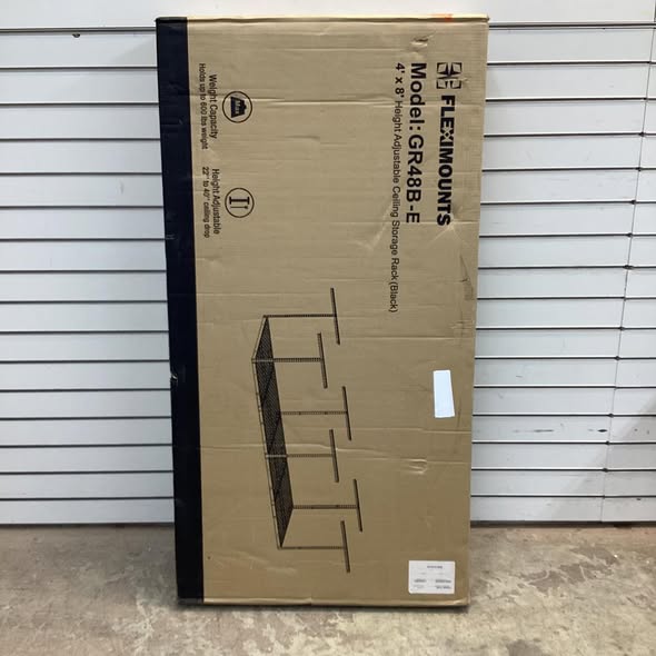 Fleximounts Adjustable Height Overhead Garage Storage 600-lb in Black Steel ( 48-in W x 96-in D )