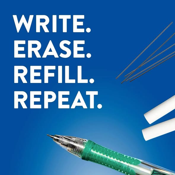Paper Mate Clear Point 3pk #2 Mechanical Pencils with Eraser & Refill 0.7mm Assorted Colors: Papermate Led Pencils