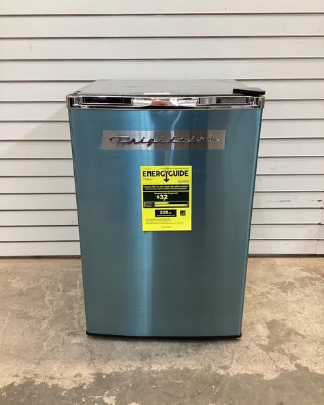 Frigidaire 4.6 cu. ft. Retro Mini Fridge with Platinum Door Design with Freezer