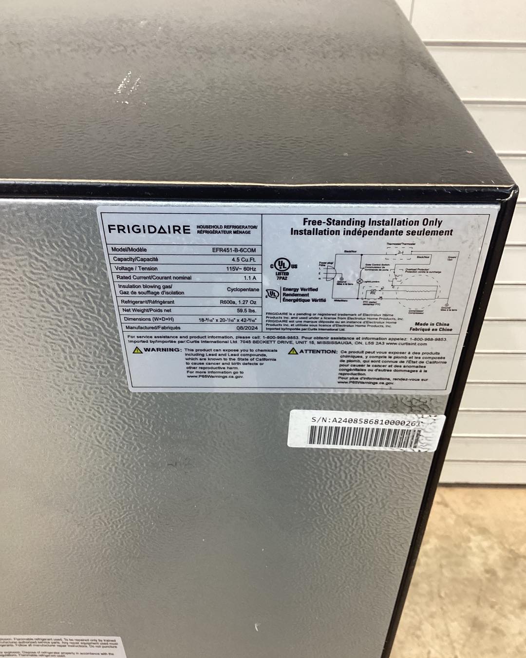 Frigidaire 4.5 cu. ft. 2 Door Mini Fridge in Chrome Trim and Platinum Design with Freezer and Manual Defrost