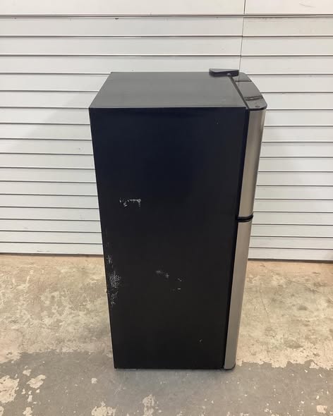 Frigidaire 4.5 cu. ft. 2 Door Mini Fridge in Chrome Trim and Platinum Design with Freezer and Manual Defrost