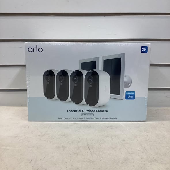 Arlo Wireless 2K HDR Essential 2nd Generation Outdoor Security Cameras, 4pk.