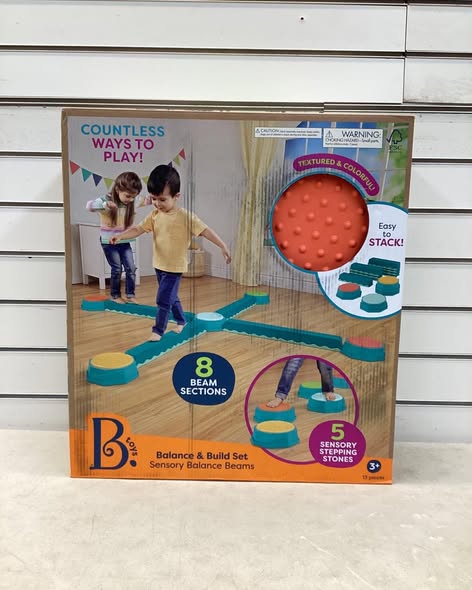 B. toys Sensory Balance Beams for Active Play Balance and Build Set