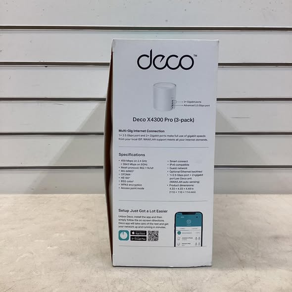 TP-Link Deco AX4300 Pro Wi-Fi 6 Whole Home System, 3pk