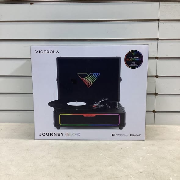 Victrola Journey Glow Illuminated Suitcase Record Player with Built-In Speakers