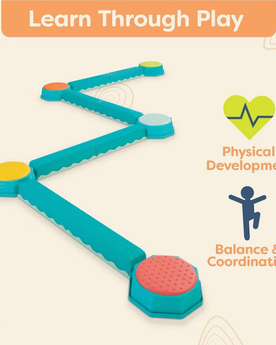 B. toys Sensory Balance Beams for Active Play Balance and Build Set