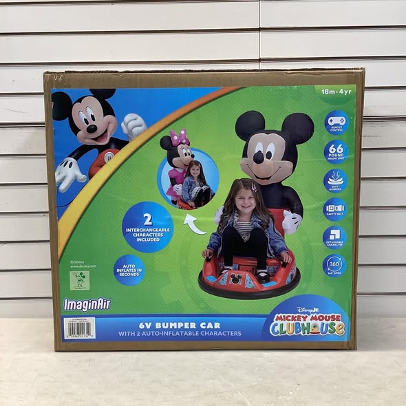 ImaginAir Disney 6-Volt Ride-On with Inflatable Characters and Remote