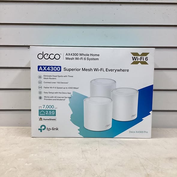 TP-Link Deco AX4300 Pro Wi-Fi 6 Whole Home System, 3pk