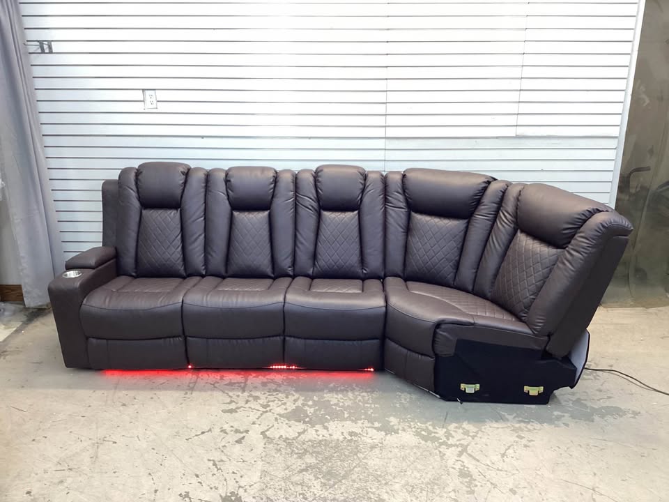Sofa -  Ivy Bronx Power Reclining Sectional Sofa With Led Lights And Wireless Charging Station