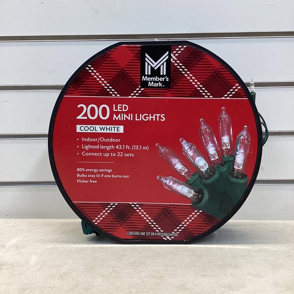 Member's Mark 200ct LED Mini Lights, 43.1' Lighted Length