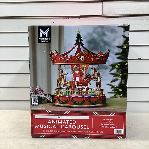 Member's Mark 15" Pre-Lit Musical Carousel