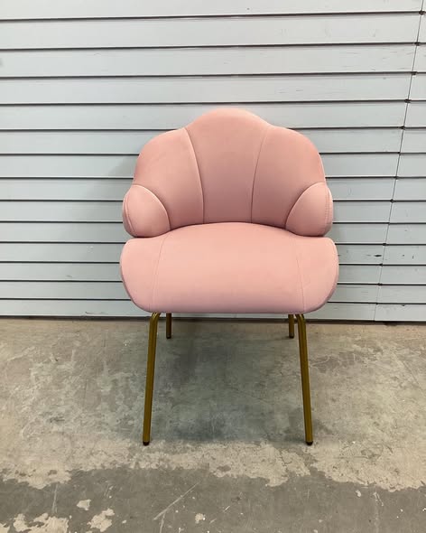 Chair - Renwick Modern Velvet Accent Chair with Golden Metal Legs for Living Room, Pink