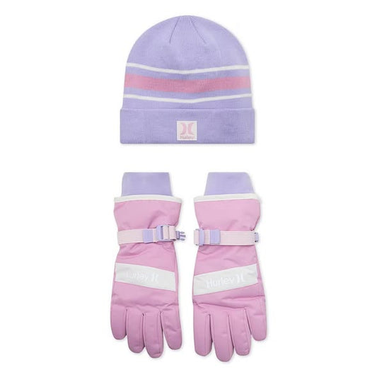 Hurley Kids 2-Piece Hat and Glove Set