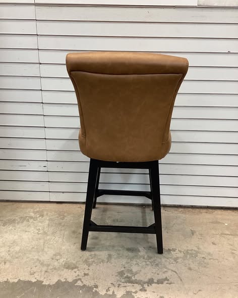 Bar Stool - Malakeh Solid Wood Swivel Counter & Bar Stool