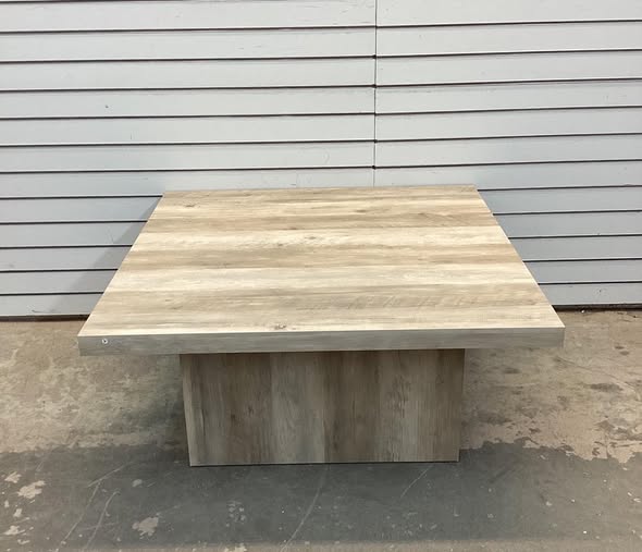 Coffee Table - Coaster Devar 35.5 in. Square Engineered Wood Coffee Table Distressed Pine