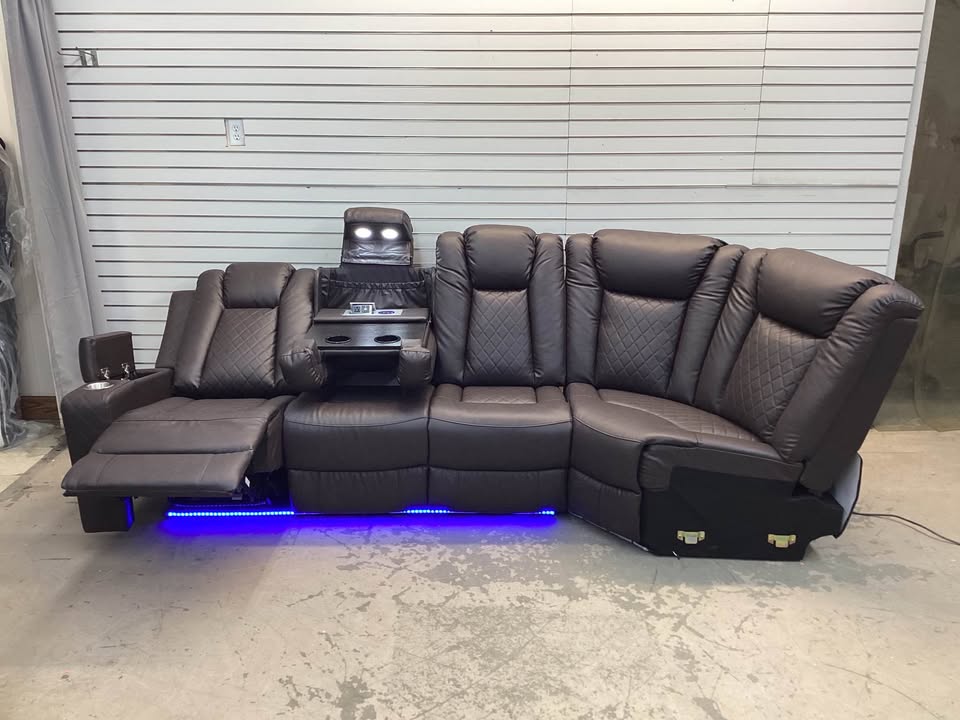 Sofa -  Ivy Bronx Power Reclining Sectional Sofa With Led Lights And Wireless Charging Station