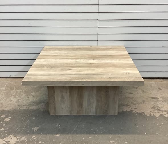 Coffee Table - Coaster Devar 35.5 in. Square Engineered Wood Coffee Table Distressed Pine
