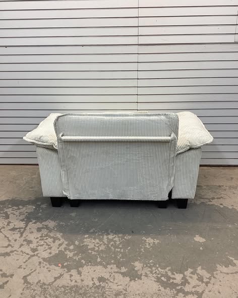 Chair - Latitude Run Wide Modular Chair In White Corduroy