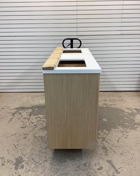 Vanity - Tidworth Solid Wood Double Bathroom Vanity with 1.5'' White Quartz Top
