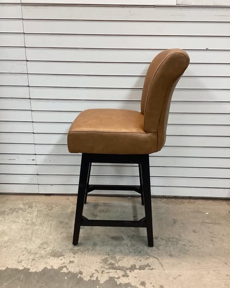 Bar Stool - Malakeh Solid Wood Swivel Counter & Bar Stool