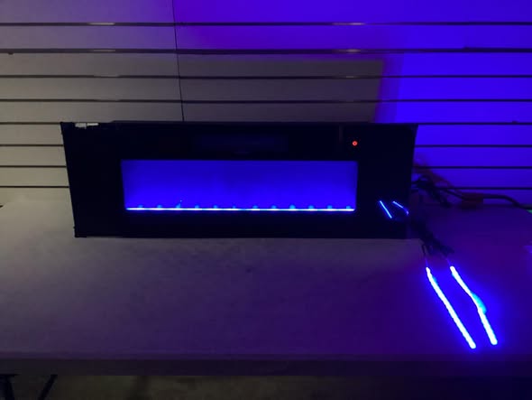 Fireplace - 40” Retrofit Fireplace Insert Heater with LED Strips