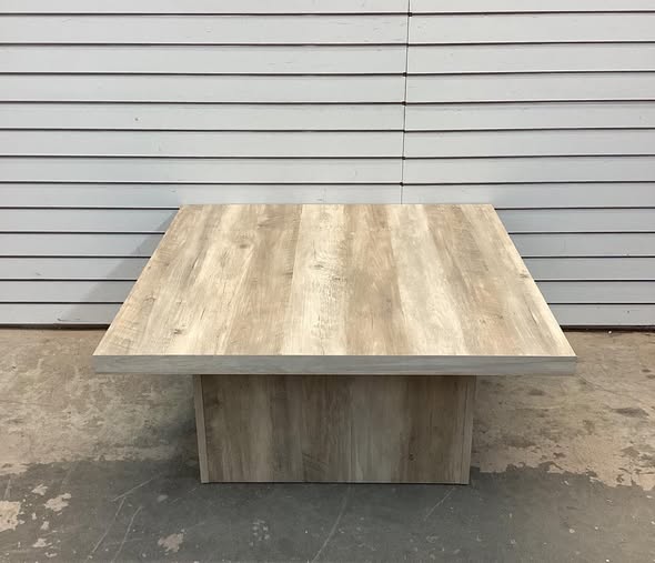 Coffee Table - Coaster Devar 35.5 in. Square Engineered Wood Coffee Table Distressed Pine