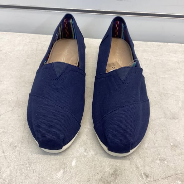 Women's Shoes - TOMS Women's Classic Canvas Shoe Navy Blue Size 9