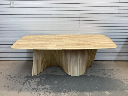 Dining Table - Arusha Wave Base Wood Dining Table