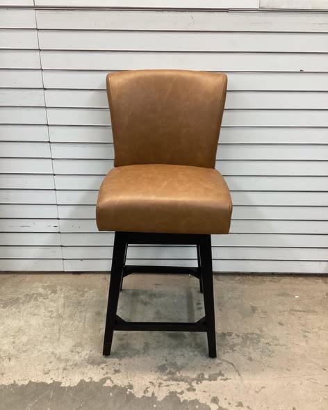 Bar Stool - Malakeh Solid Wood Swivel Counter & Bar Stool