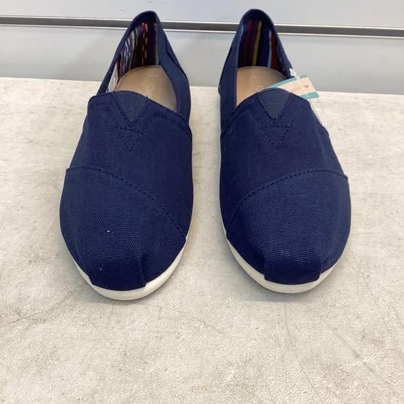 Women's Shoes - TOMS Women's Classic Canvas Shoe Navy Blue Size 9.5