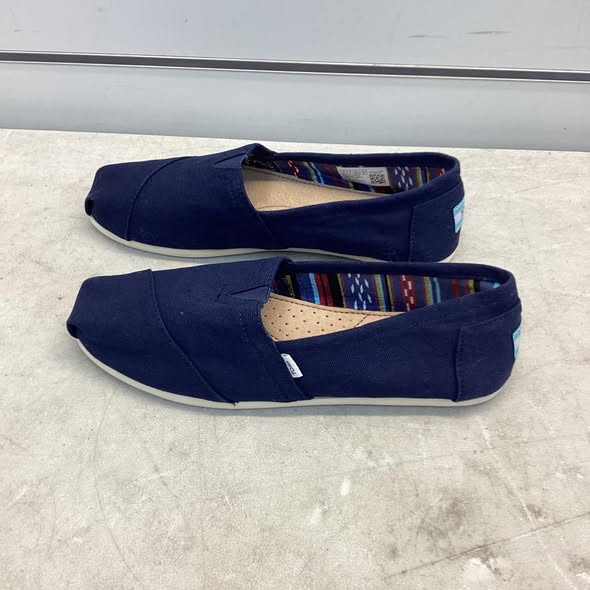 Women's Shoes - TOMS Women's Classic Canvas Shoe Navy Blue Size 8
