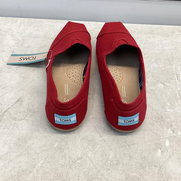 Women's Shoes - TOMS Women's Classic Canvas Shoe in Red Size 6.5