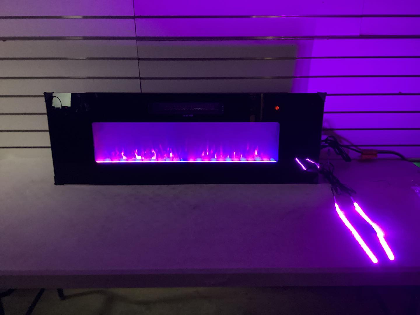 Fireplace - 40” Retrofit Fireplace Insert Heater with LED Strips
