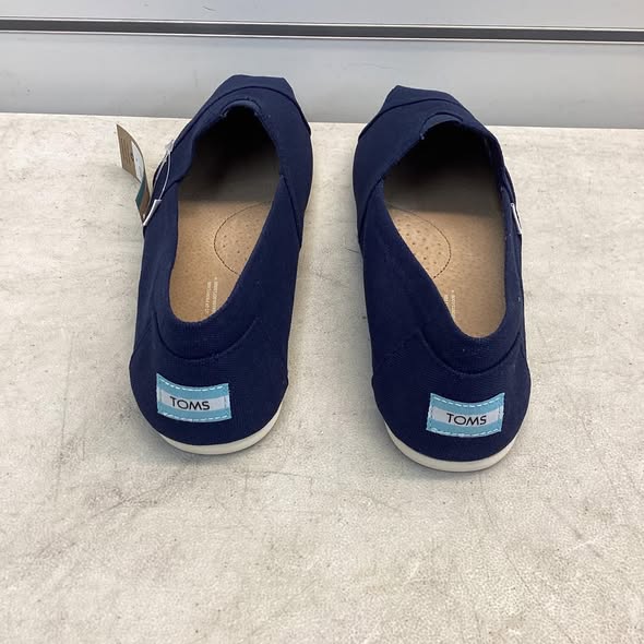 Women's Shoes - TOMS Women's Classic Canvas Shoe Navy Blue Size 9.5