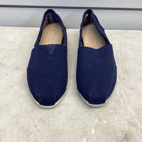 Women's Shoes - TOMS Women's Classic Canvas Shoe Navy Blue Size 8