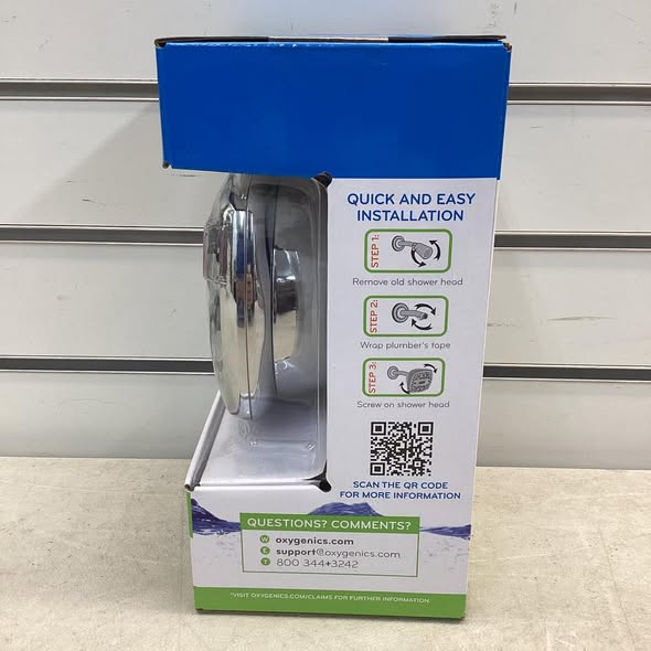 Oxygenics Square 6-Setting Fixed Shower Head