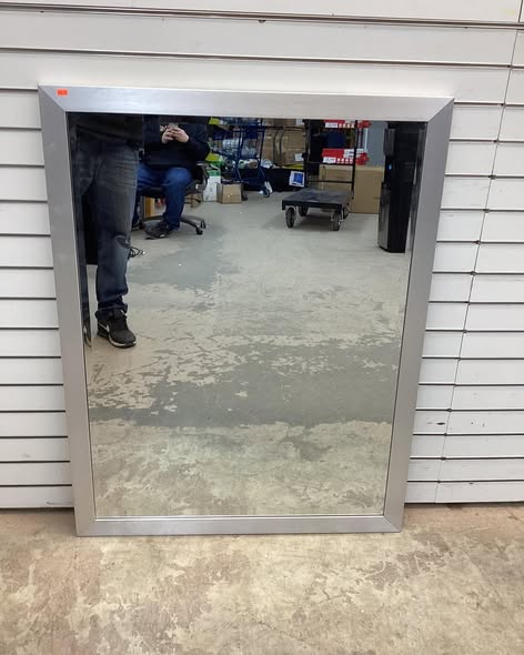 Mirror - 43.5” x 33.25” Mirror with Silver Frame