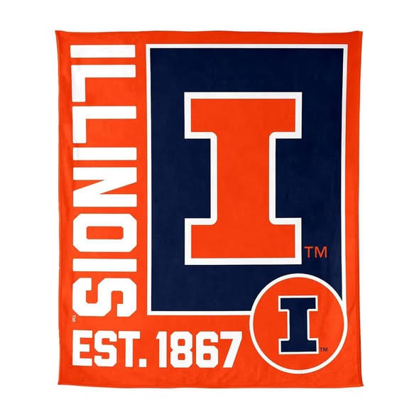 Blanket - Logo Brands Illinois Fighting Illini 60"x70" Super Plush Blanket