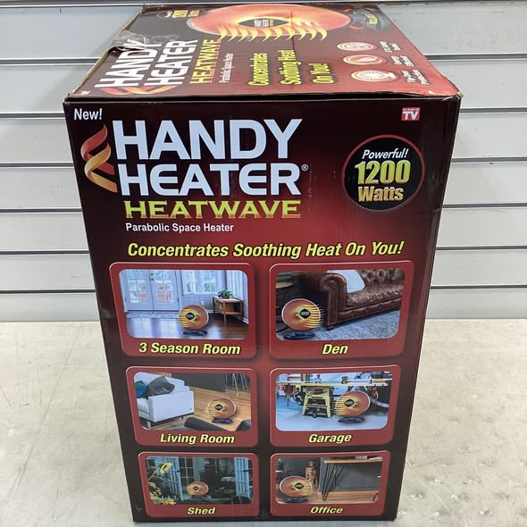 Heater - HANDY HEATER 1200-Watt Electric Ceramic Parabolic Space Heater