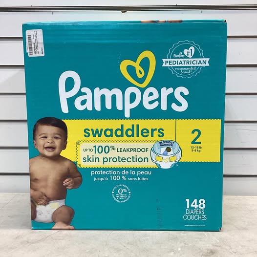 Pampers Swaddlers Diapers, Size 2, 148 ct.