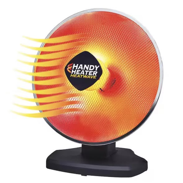 Heater - HANDY HEATER 1200-Watt Electric Ceramic Parabolic Space Heater