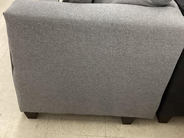 Grey Fabric Couch and Loveseat Set with Accent Pillows