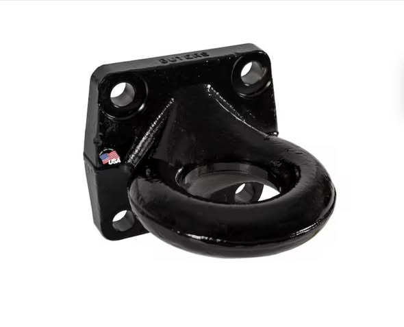 BUYERS PRODUCTS 3 in. I.D. Heavy-Duty Forged 4-Bolt Mount Drawbar Zinc Plated