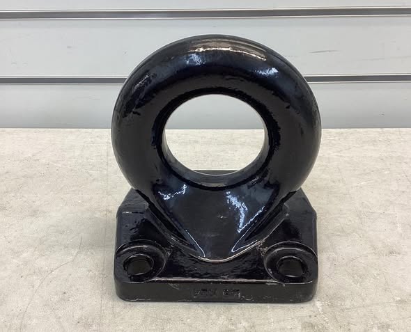 BUYERS PRODUCTS 3 in. I.D. Heavy-Duty Forged 4-Bolt Mount Drawbar Zinc Plated