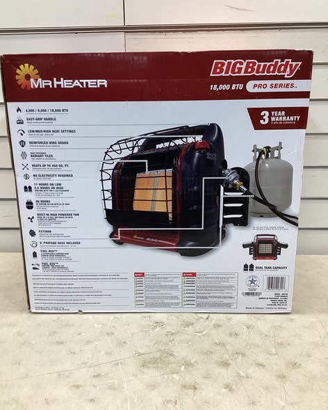 Mr Heater Portable Radiant Big Buddy Heater with Hose and Adapter