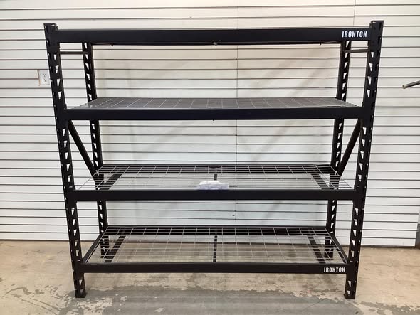 Ironton 4-Tier Storage Shelving, 77in.W x 72in.H x 24in.D