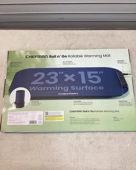 Chefman Roll 'n Go Rollable 23"x15" Warming Mat