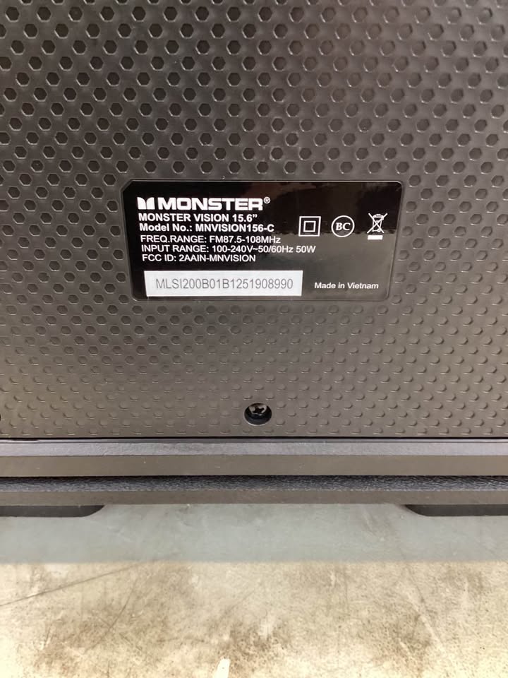 Monster Vision 15.6" Portable Video Speaker