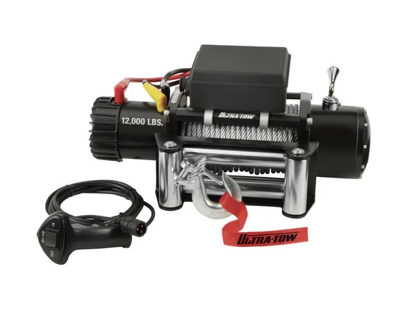 Ultra-Tow 12 Volt DC-Powered Off-Road Vehicle Winch, 12,000-Lb. Cap