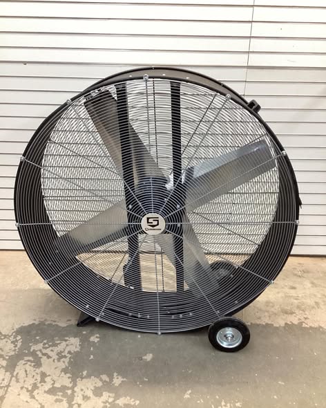 Strongway Open Motor Direct-Drive Drum Fan, 48in., 2/3 HP, 18,900 CFM